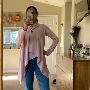 Waterfall cardigan soft pink color size XS